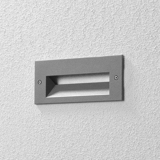 BEGA 33053 LED-vägginbyggnad 3 000 K silver 17 cm