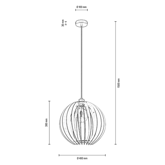 Envolight Clay hänglampa björkplywood Ø 40 cm
