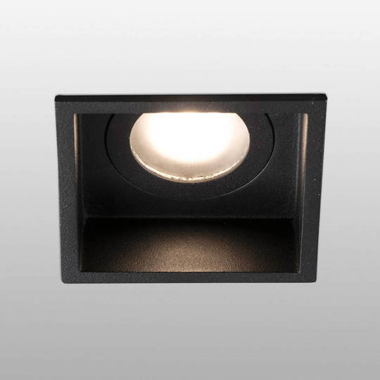 Inbyggnadsspot Hyde 1 lampa ram kantig IP44 svart
