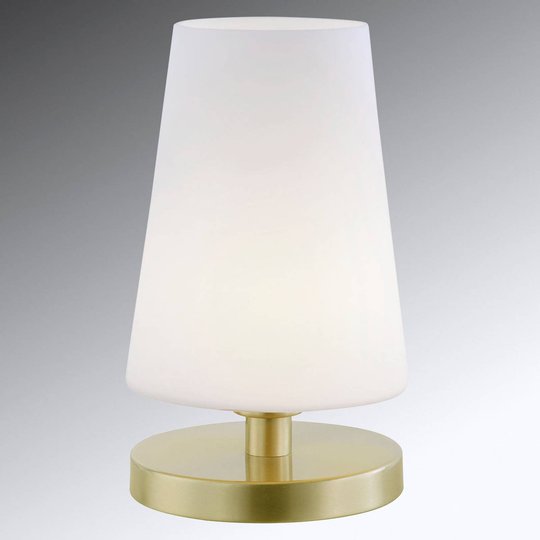Dimbar LED-bordslampa Sonja med glasskärm