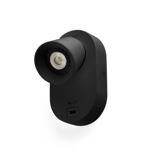 Corb vägglampa (Svart)