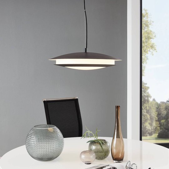EGLO connect Moneva-C LED-hänglampa svart Ø 48,5