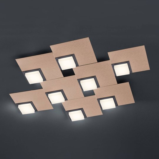 BANKAMP Quadro LED-taklampa 64 W, rosguld