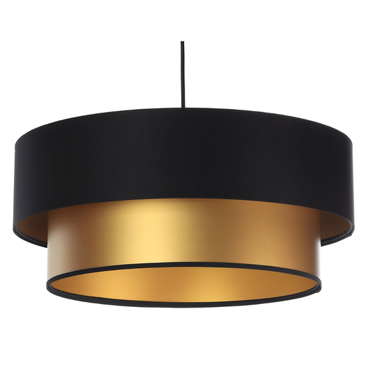Hänglampa Dorina, svart/guld Ø 60 cm