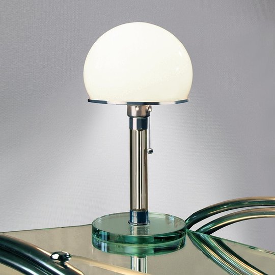 TECNOLUMEN Wagenfeld WG24 bordslampa med glasfot
