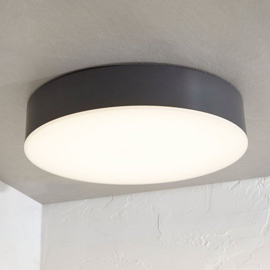 LED-utomhustaklampa Lahja, IP65, mörkgrå