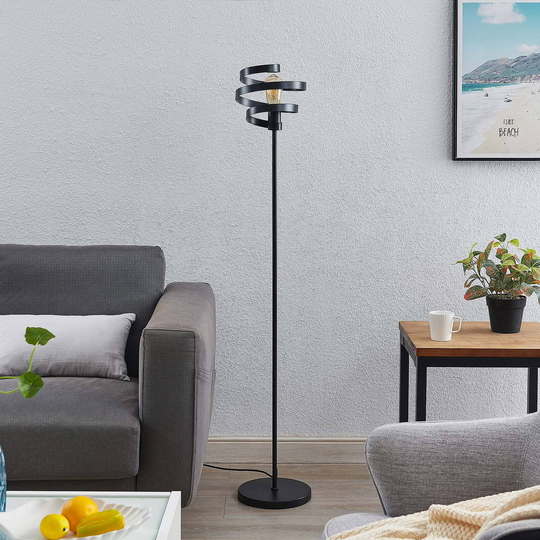 Lindby Colten golvlampa, svart