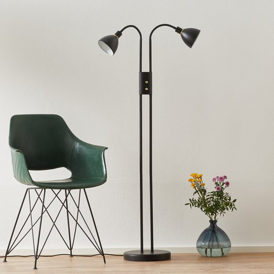 Golvlampa Ray, tänds o släcks separat - med dimmer