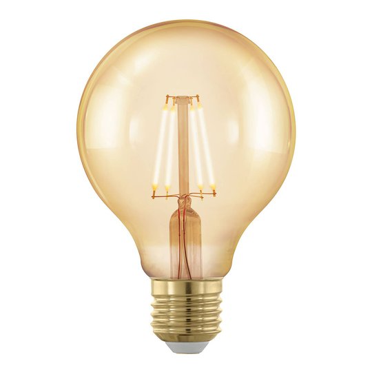 LED-glob E27 G80 4W filament 1700K guld, dimbar