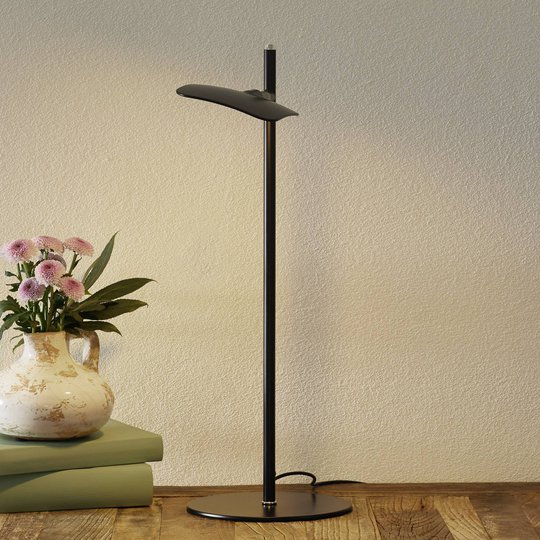 LED-bordslampa Raggio, dimbar, svart