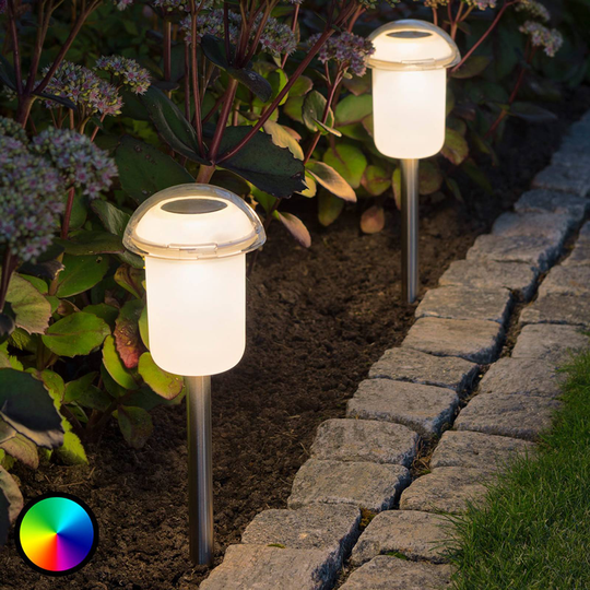 Avtagbar LED-solarlampa Assisi med färgskiftning