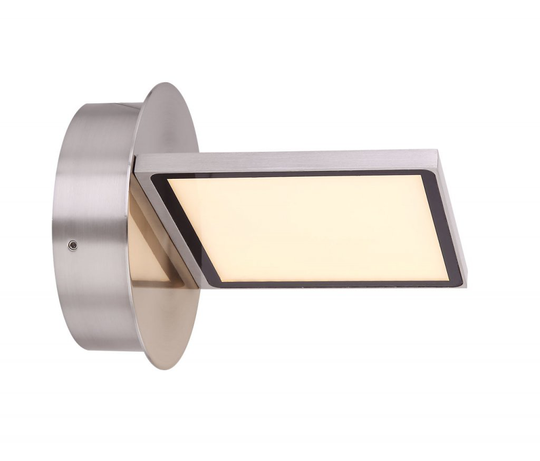 Wandleuchte Metall Nickel Matt, 1Xled vägglampa (Grå)