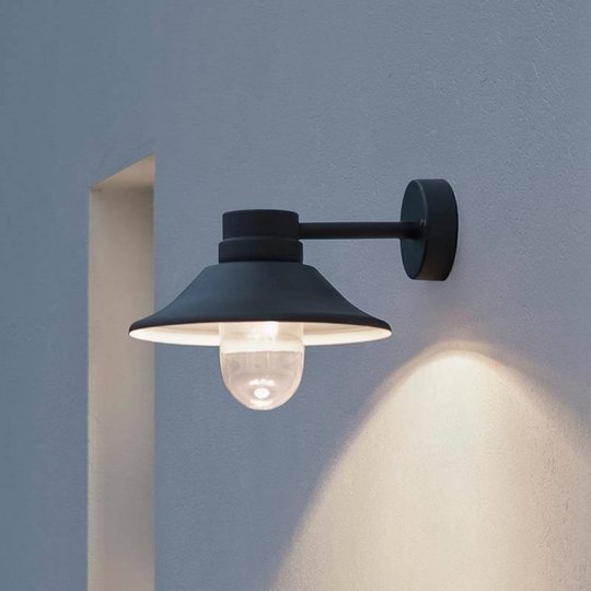 LED-utomhusvägglampa Vega svart