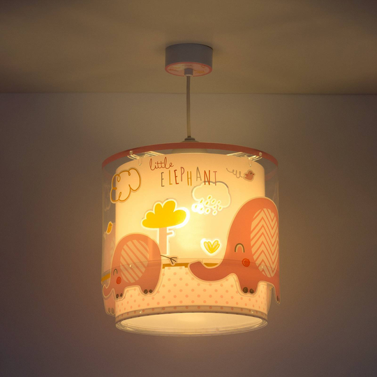 Hänglampa för barnrum Little Elephant 1 lampa rosa