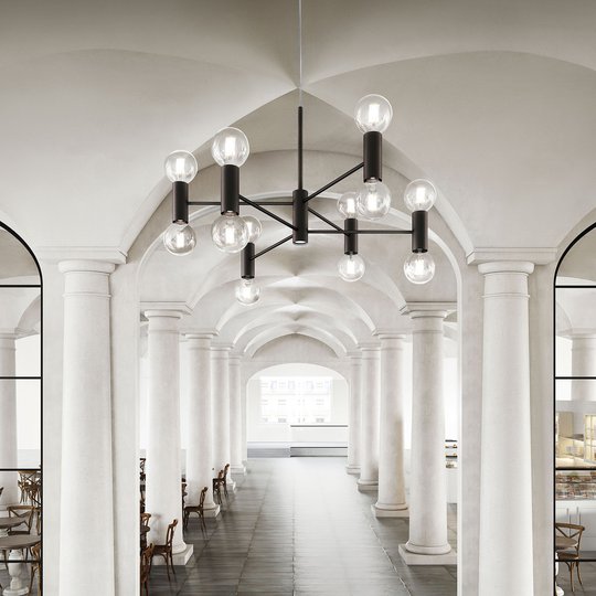 Modo Luce Chandelier hänglampa 107cm svart