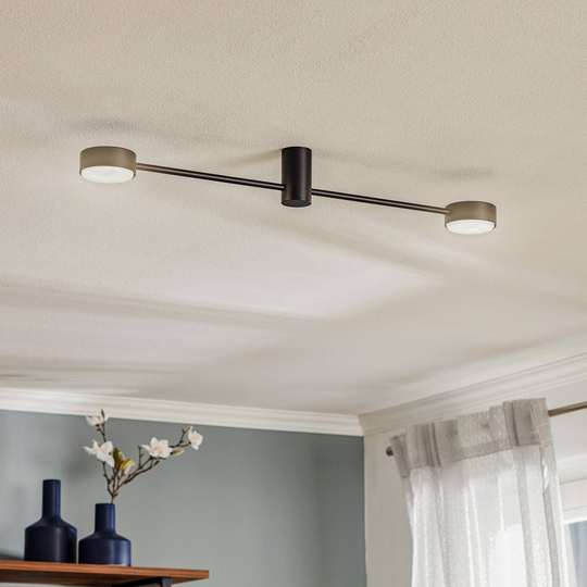 Taklampa Orbit II, svart, 2 lampor