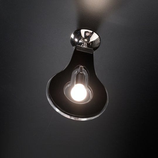 Svart, originell taklampa Flat