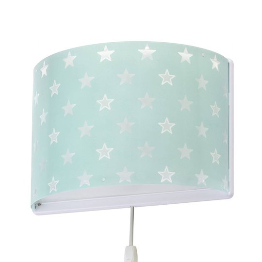 Vägglampa för barnrum Stars, grön