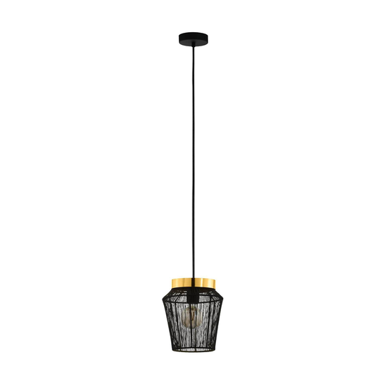Hänglampa Escandidos svart/guld, 1 lampa