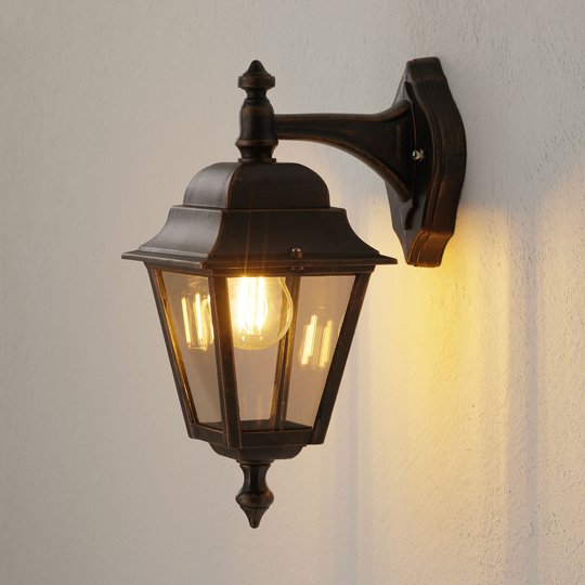 Kopparfärgad utomhusvägglampa Toulouse, hängande