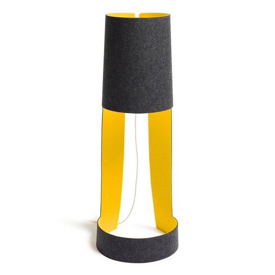 Liten designgolvlampa Mia XL grafit curry