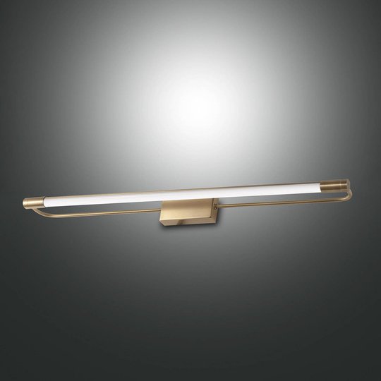 LED-vägglampa Rapallo, mässing, IP44, 60 cm