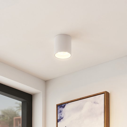 Arcchio Zaki LED-taklampa, rund, vit