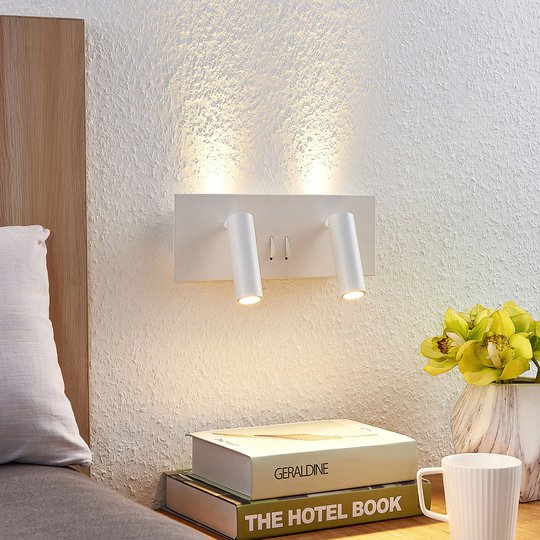 Lucande Magya LED-vägglampa vit 4 lampor