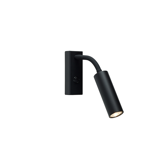 Vägglampa Cato Slim flexarm (Svart)
