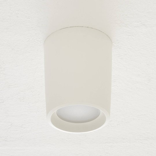 Ytmonterad downlight Livia Ø18cm vit/frostad