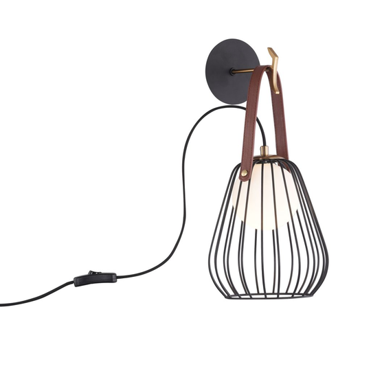 Indiana vägglampa (Svart)