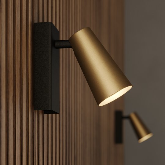 Lucande Angelina spotlight, mässing-guld, 1 lampa