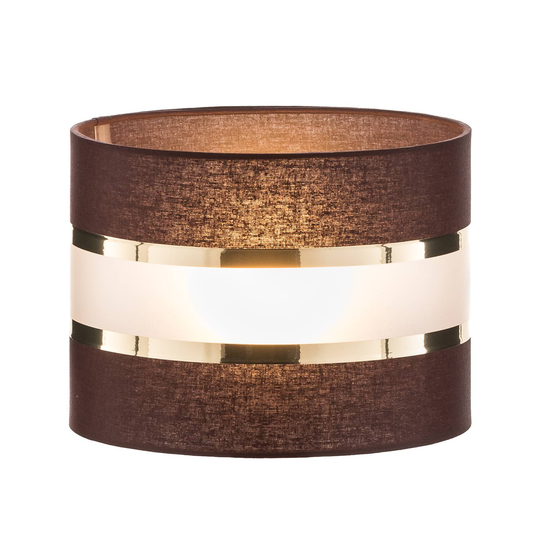 Vägglampa Helen textilskärm rödbrun-guld 20 cm