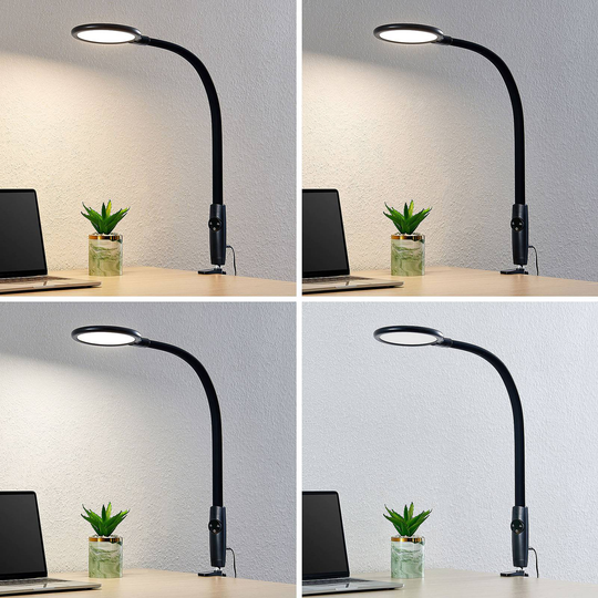 Prios Vargali LED-klämlampa, dimbar