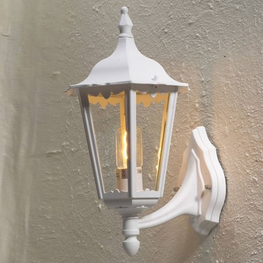 Utomhusvägglampa Firenze, stående, 48 cm, vit