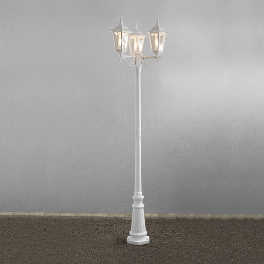 Lyktstolpe Firenze, 3 lampa, vit
