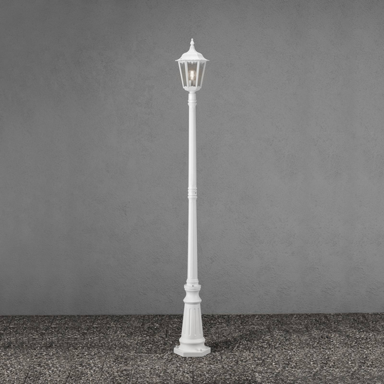 Lyktstolpe Firenze, 1 lampa, vit