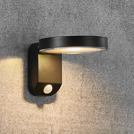 LED-vägglampa med solcell Rica Round, rund