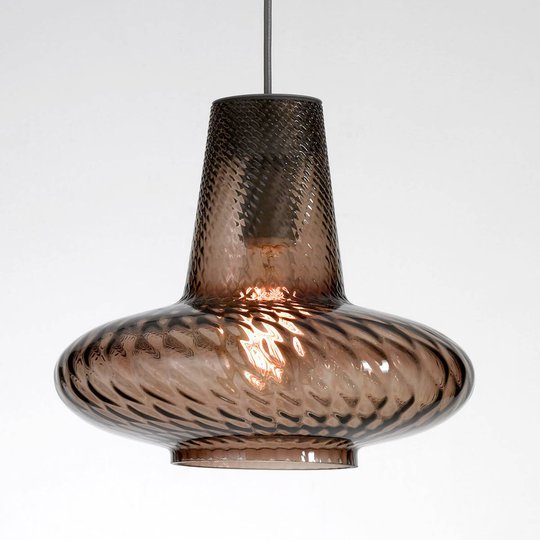 Glas-pendellampa Giulietta, grå
