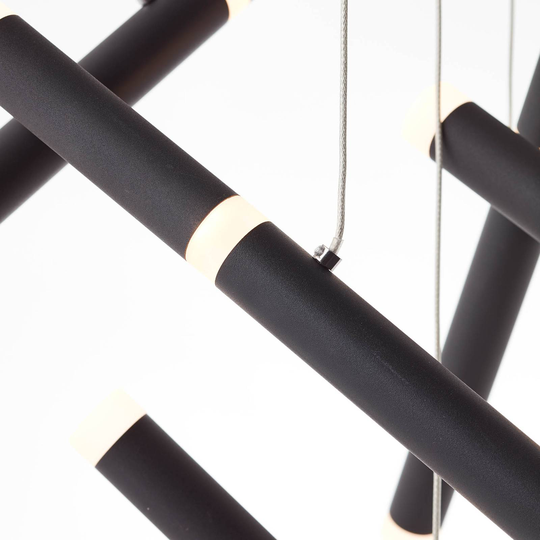 LED-hänglampa Lagano, rund, 5 lampor