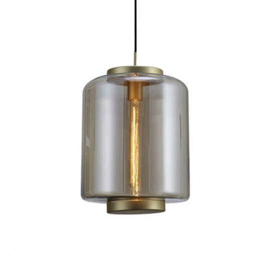Hänglampa Jarras av glas Ø 30 cm brons