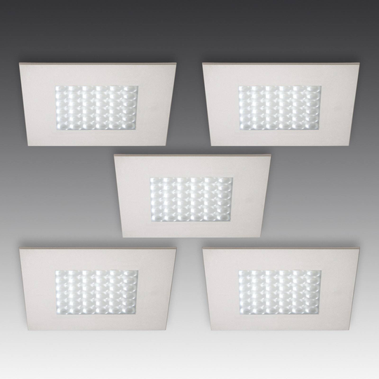 Q 68-LED inbyggnadsspot, 5-set