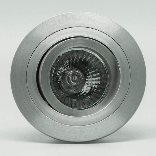 Inbyggnadslampa Básico, rund aluminium