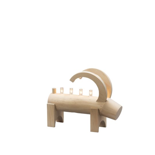Ljusstake 5L julbock (Trä)