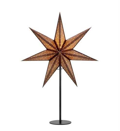 Glitter bordsstjärna 45cm (Brons)