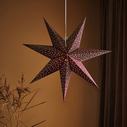 Dekostjärna Baroque för hängning Ø 75 cm, bordeaux