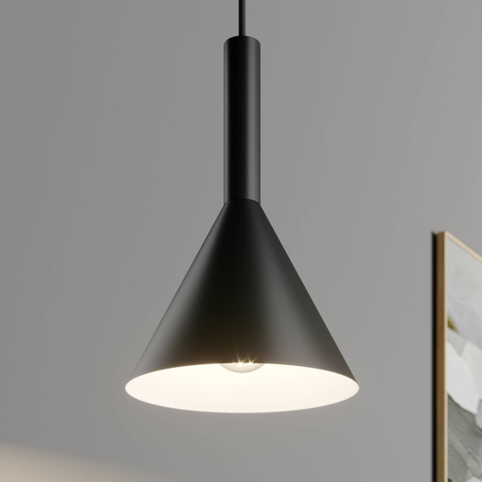 Arcchio Tadej pendellampa 1 lampa 19 cm svartvit