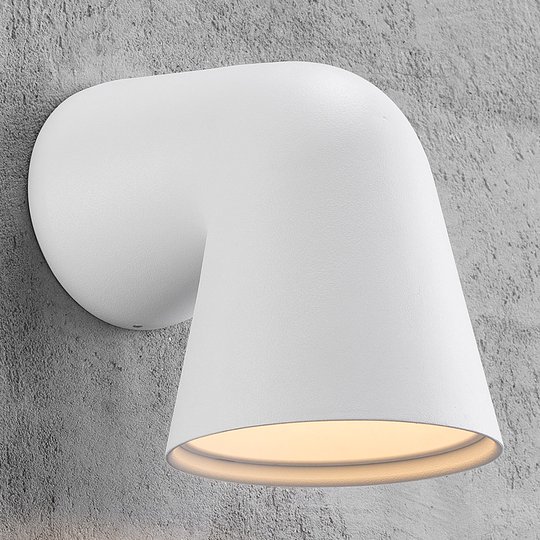 Modern utomhusvägglampa Front i vitt