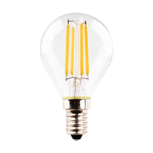 LED-lampa E14 droppe 4W 2 700 K filament klar