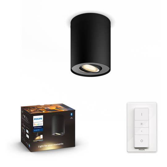 Hue Pillar enkel spot (Svart)